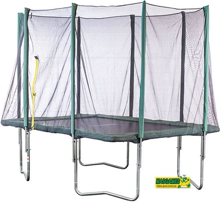 Cama elastica Mas Games Deluxe rectangular L con red y escalera 2021